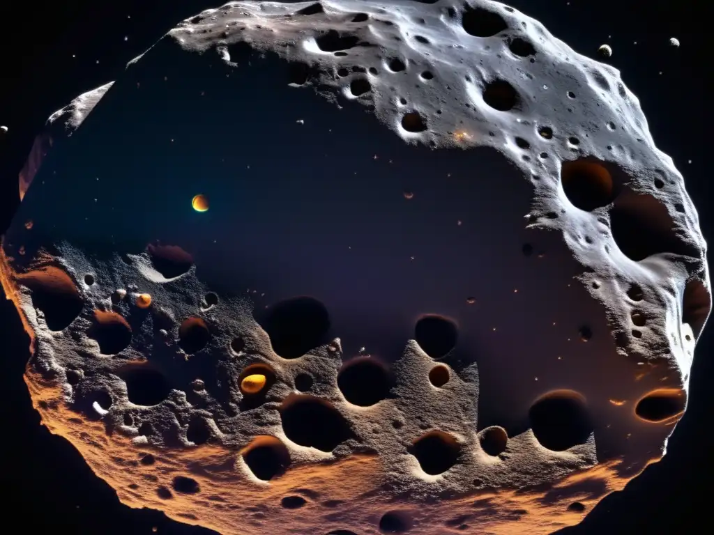 A close-up view of Asteroid Ulysses, captured from a spacecraft