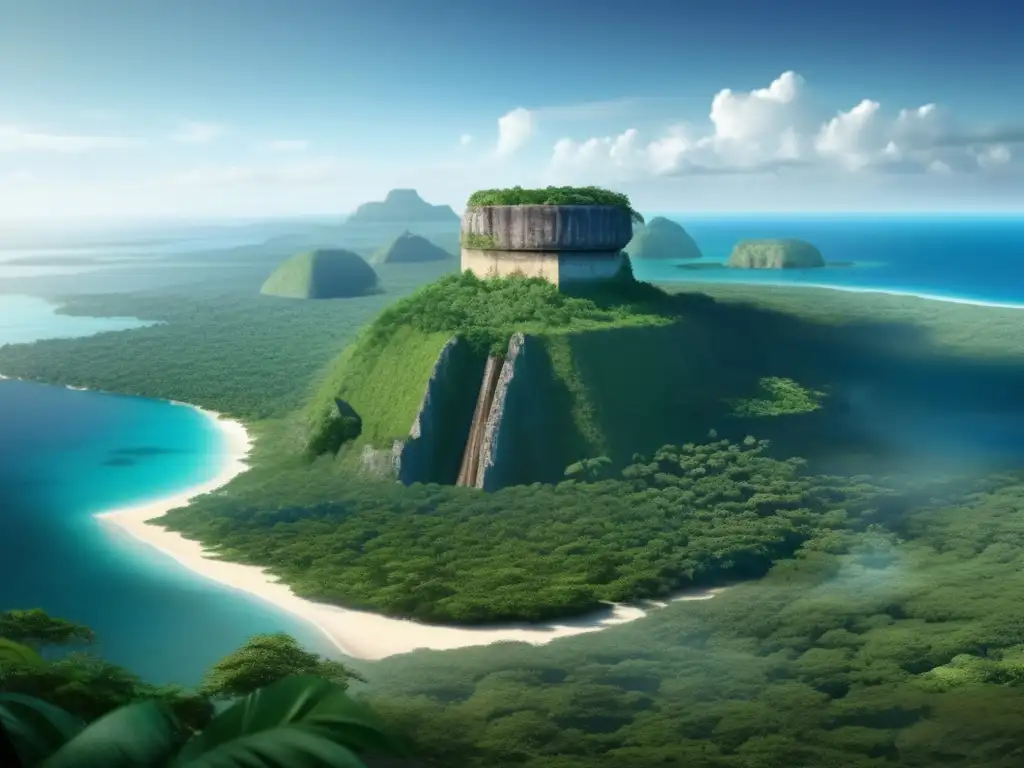 A stunning photorealistic image capturing the grandeur of Yucatan Peninsula
